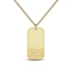 Thumbnail Image 1 of Men's Name & Initial Dog Tag Necklace 24K Yellow Gold-Plated Sterling Silver 22"