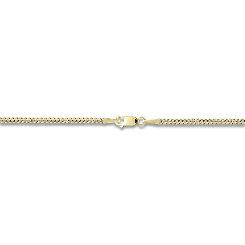 Main Image 3 of Men's Name & Initial Dog Tag Necklace 24K Yellow Gold-Plated Sterling Silver 22"