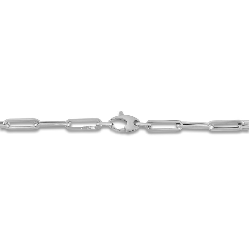 Main Image 2 of Paperclip Chain Bracelet 4.2mm 14K White Gold 7.5"