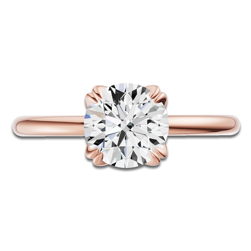 Main Image 3 of Round-Cut Diamond Solitaire Engagement Ring 2 ct tw 14K Rose Gold (I2/I)
