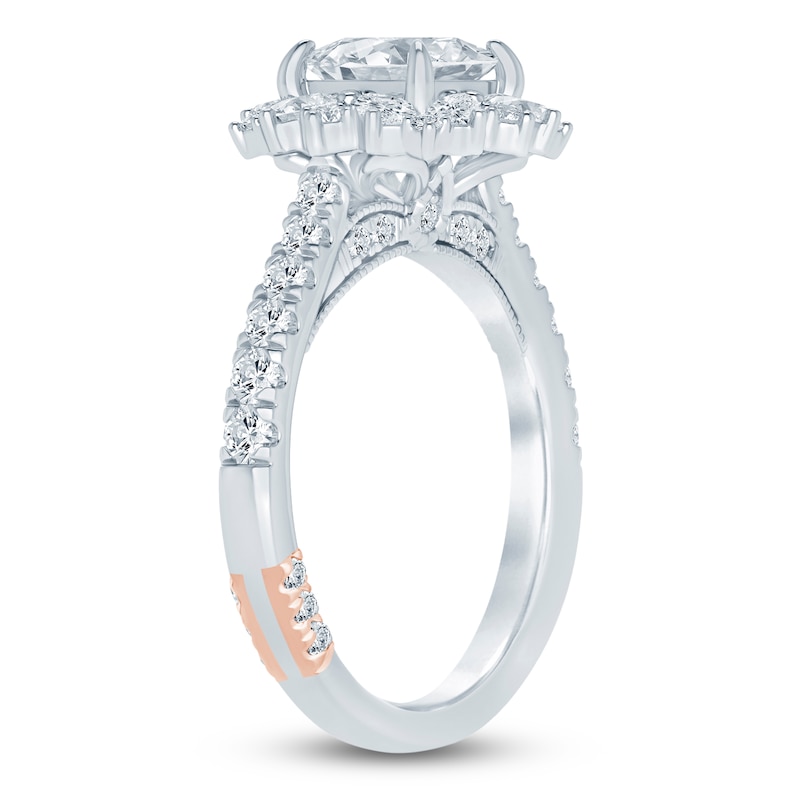 Main Image 2 of Pnina Tornai Princess-Cut Lab-Grown Diamond Halo Engagement Ring 1-3/4 ct tw 14K White Gold