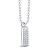 Thumbnail Image 2 of Shy Creation Diamond Letter M Pavé Necklace 1/8 ct tw 14K White Gold 18" SC55028331-M