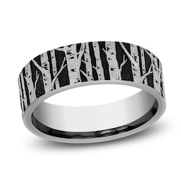 Men's Birch Tree Comfort-Fit Wedding Band Tungsten Carbide 7mm