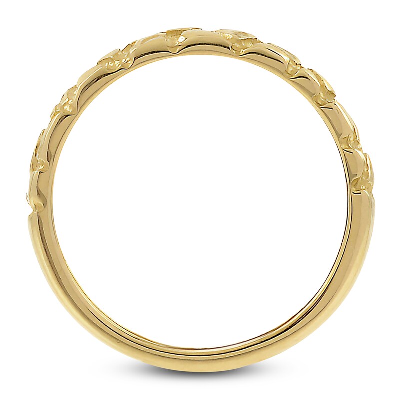 Main Image 2 of LUSSO by Italia D'Oro Men's Nugget Ring 14K Yellow Gold