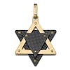 Thumbnail Image 1 of Baraka Men's Carbon Fiber Star of David Charm 18K Yellow Gold