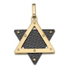 Thumbnail Image 4 of Baraka Men's Carbon Fiber Star of David Charm 18K Yellow Gold