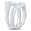 Thumbnail Image 2 of Pear & Round-Cut Lab-Grown Diamond Chevron Enhancer Ring 1-3/8 ct tw 14K White Gold
