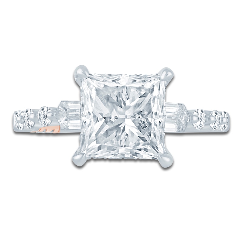 Main Image 3 of Pnina Tornai Princess-Cut Lab-Grown Diamond Engagement Ring 3-3/4 ct tw 14K White Gold