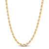 Thumbnail Image 1 of Silk Rope Chain Necklace 3.7mm Solid 14K Yellow Gold 22"