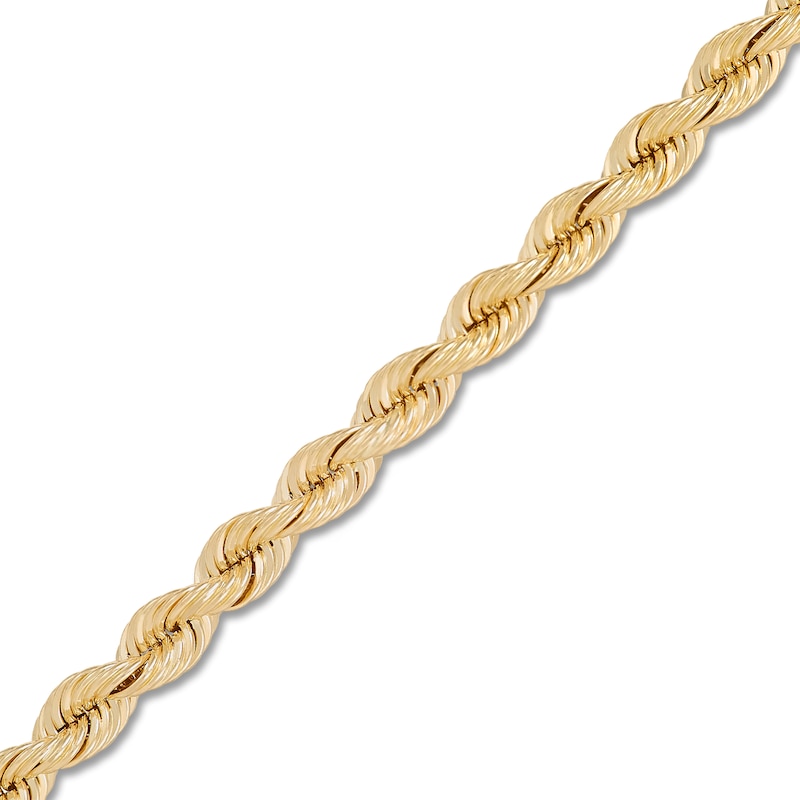 Main Image 3 of Silk Rope Chain Necklace 3.7mm Solid 14K Yellow Gold 22"