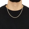 Thumbnail Image 4 of Silk Rope Chain Necklace 3.7mm Solid 14K Yellow Gold 22"