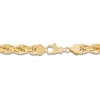 Thumbnail Image 2 of Glitter Rope Chain Necklace 8mm Solid 10K Yellow Gold 24"