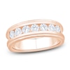 Thumbnail Image 1 of Men's Certified Diamond Channel Wedding Band 1 ct tw 14K Rose Gold