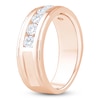 Thumbnail Image 2 of Men's Certified Diamond Channel Wedding Band 1 ct tw 14K Rose Gold