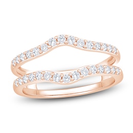 Certified Diamond Contour Enhancer Ring 1/2 ct tw 14K Rose Gold