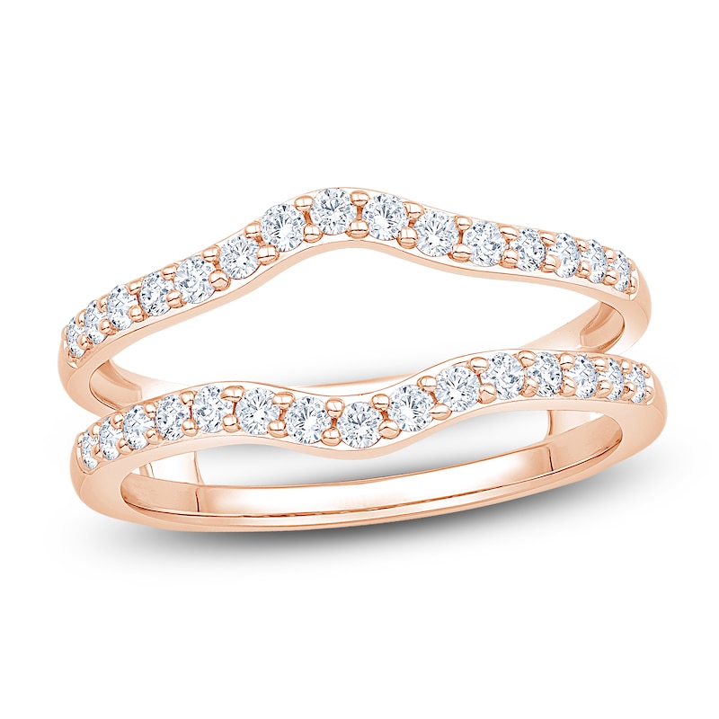 Main Image 1 of Certified Diamond Contour Enhancer Ring 1/2 ct tw 14K Rose Gold