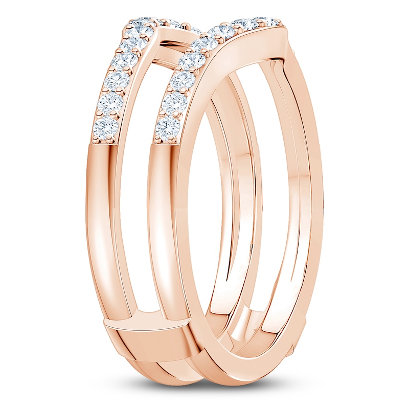 Main Image 2 of Certified Diamond Contour Enhancer Ring 1/2 ct tw 14K Rose Gold