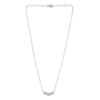 Thumbnail Image 2 of Lab-Grown Diamond Bezel-Set Graduated Curved Bar Necklace 1 ct tw 14K White Gold 18"