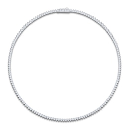 Lab-Grown Diamond Tennis Necklace 10 ct tw 14K White Gold 17"