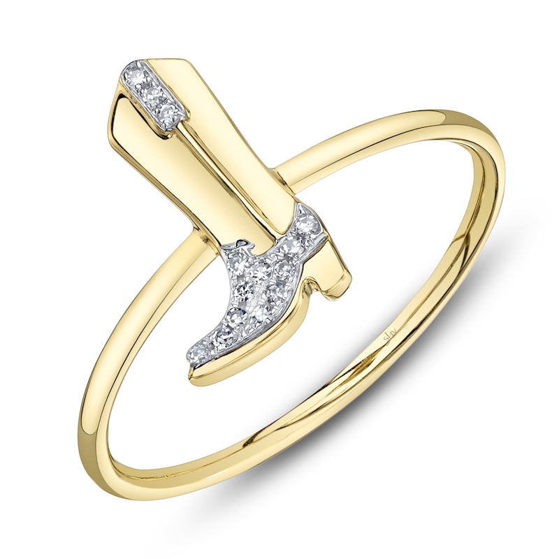 Main Image 2 of Shy Creation Diamond Accent Cowboy Boot Ring 14K Yellow Gold JR55001177RD