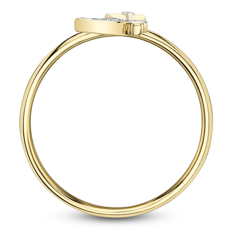 Main Image 3 of Shy Creation Diamond Accent Cowboy Boot Ring 14K Yellow Gold JR55001177RD