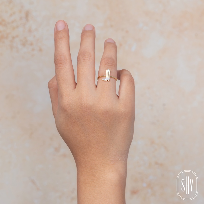 Main Image 5 of Shy Creation Diamond Accent Cowboy Boot Ring 14K Yellow Gold JR55001177RD