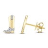 Thumbnail Image 1 of Shy Creation Diamond Cowboy Boot Earrings 1/20 ct tw 14K Yellow Gold JR55001174RD