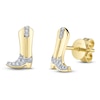 Thumbnail Image 2 of Shy Creation Diamond Cowboy Boot Earrings 1/20 ct tw 14K Yellow Gold JR55001174RD