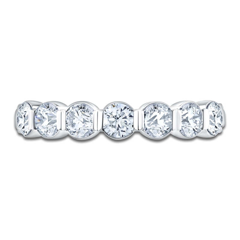 Main Image 2 of Lab-Grown Diamond Seven-Stone Anniversary Ring 1-1/3 ct tw 14K White Gold