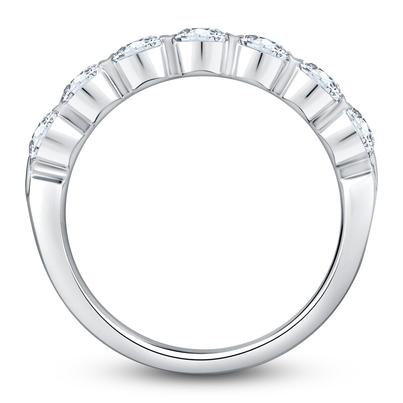 Main Image 3 of Lab-Grown Diamond Seven-Stone Anniversary Ring 1-1/3 ct tw 14K White Gold
