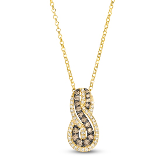 Le Vian Diamond Infinity Necklace 5/8 ct tw 14K Honey Gold 19"