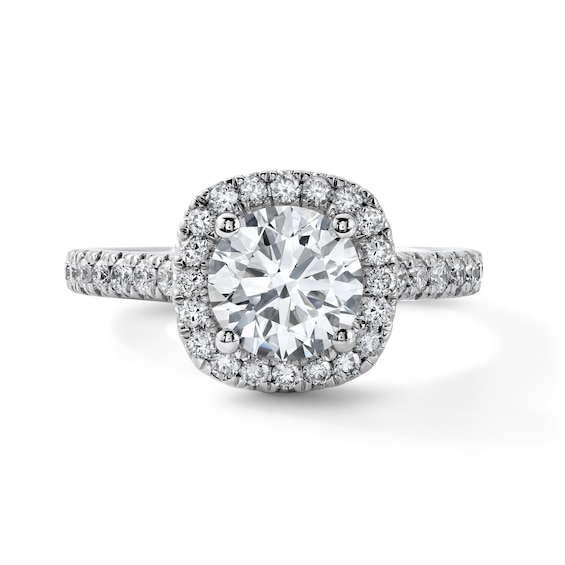 Lab-Grown Diamond Engagement Ring 2 ct tw Round 14K White Gold