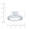 Thumbnail Image 4 of Round-Cut Lab-Grown Diamond Hidden Halo Engagement Ring 5 ct tw 14K White Gold