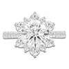 Thumbnail Image 3 of Round-Cut Lab-Grown Diamond Halo Engagement Ring 3 ct tw 14K White Gold