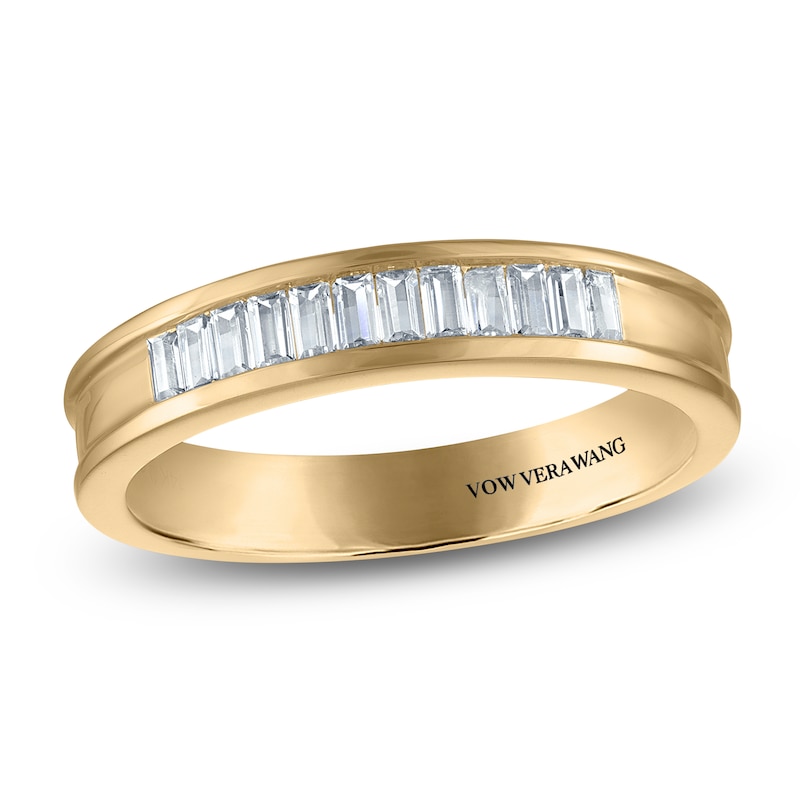 Main Image 1 of Vera Wang VOW Baguette-Cut Diamond Wedding Band 1/4 ct tw 14K Yellow Gold