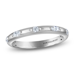 Vera Wang VOW Marquise & Round-Cut Diamond Wedding Band 1/5 ct tw 14K White Gold