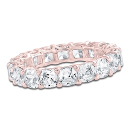 Certified Cushion-Cut Diamond Eternity Band 4-7/8 to 6 ct tw 14K Rose Gold