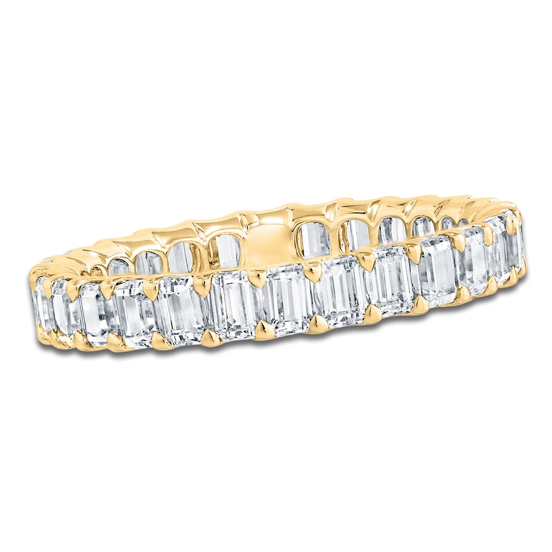 Main Image 1 of Certified Emerald-Cut Diamond Anniversary Band 2 to 2-3/8 ct tw 14K Yellow Gold
