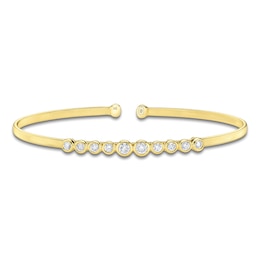 Shy Creation Corelli Collection Diamond Flex Bangle Bracelet 1/2 ct tw 14K Yellow Gold B22001649ZS
