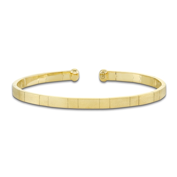 Shy Creation Men's Collection Flex Cuff Bracelet 14K Yellow Gold BM00008GOZL