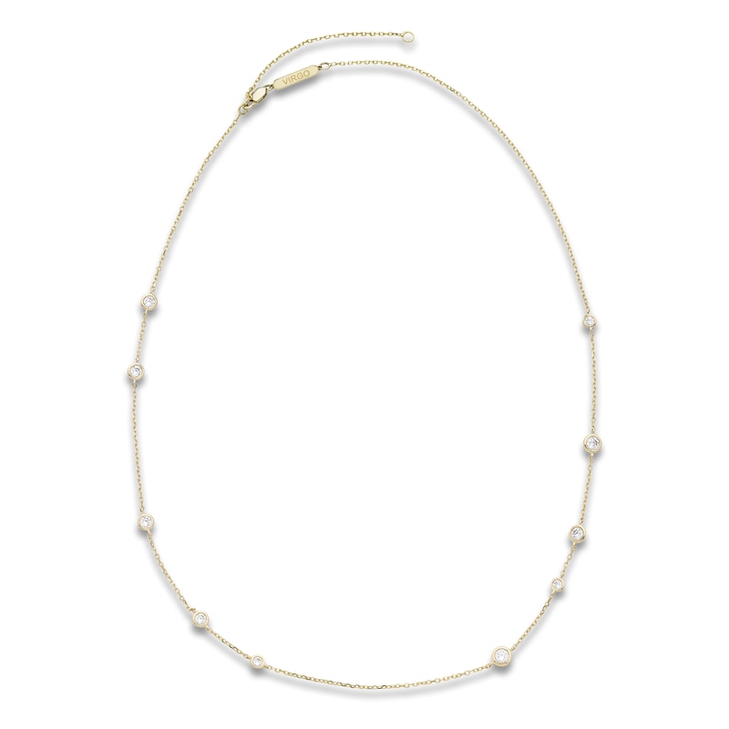 Main Image 1 of Constellations by Jared Lab-Grown Diamond Virgo Necklace 3/4 ct tw 10K Yellow Gold 18"