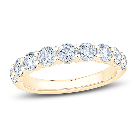 Lab-Grown Diamond Nine-Stone Stackable Anniversary Ring 1-1/2 ct tw 14K Yellow Gold