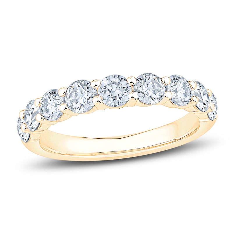 Main Image 1 of Lab-Grown Diamond Nine-Stone Stackable Anniversary Ring 1-1/2 ct tw 14K Yellow Gold