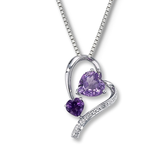 Chain Length 18 1.66 CTTW Genuine Amethyst Peridot Diamond Beautiful and Stylish Necklace in 925 Sterling Silver 