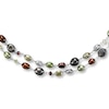 Thumbnail Image 1 of Cultured Pearl & Gemstone 37" Necklace Sterling Silver