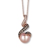 Thumbnail Image 0 of Le Vian Cultured Pearl 1/4 ct tw Diamonds 14K Strawberry Gold Necklace