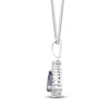 Thumbnail Image 1 of Tanzanite Necklace Pear-Shaped with Diamonds Sterling Silver