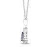 Thumbnail Image 2 of Tanzanite Necklace Pear-Shaped with Diamonds Sterling Silver