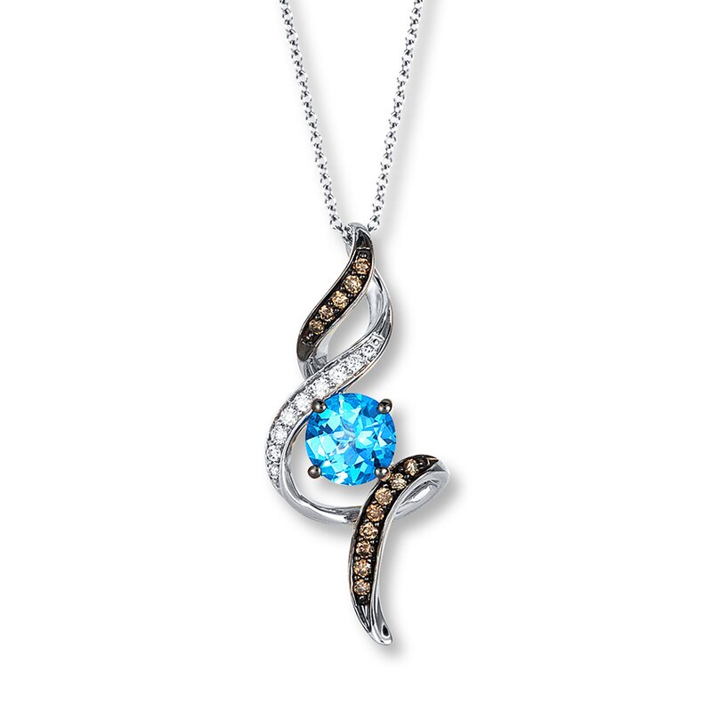 Main Image 1 of Le Vian Topaz Necklace 1/5 ct tw Diamonds 14K Vanilla Gold