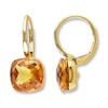Thumbnail Image 1 of Citrine Dangle Earrings 14K Yellow Gold 10mm
